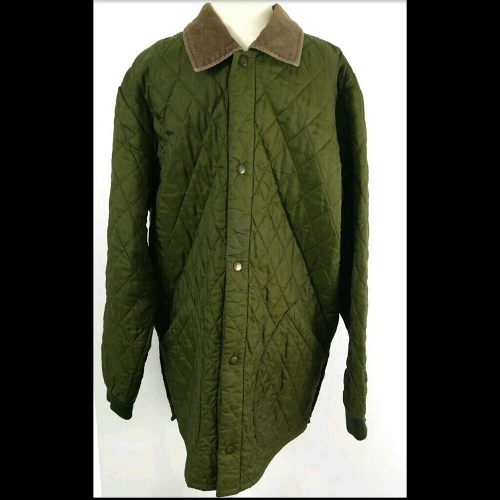 J Crew Mens Vintage Quilted Jacket Snap Front